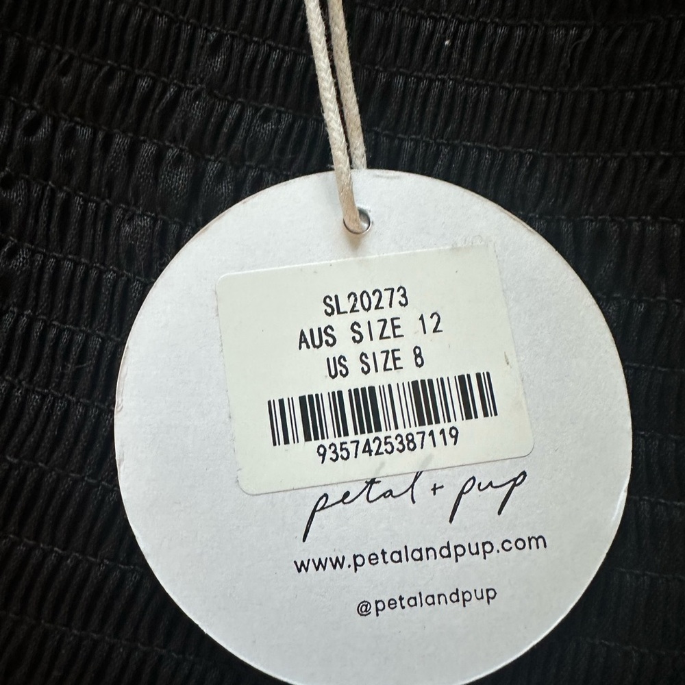 NWOT Petal and Pup MIDI DRESS - BLACK - Picture 4 of 4